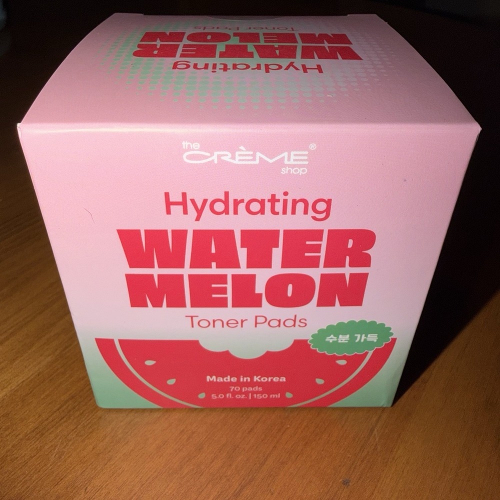 NEW The Crème Shop Hydrating Watermelon Toner Pads‎ Face Dryness 70 Ct 5 fl oz